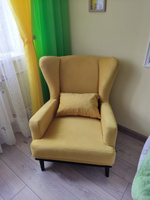 Кресло Вегас мягкое для отдыха дома, на ножках, велюр Maserati Yellow 75х85х90 (ШхГлхВ) #69, Татьяна К.