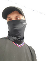 Бафф спортивный GO FIT Active, маска для бега, балаклава, повязка, аксессуары для спорта и велосипеда, черный #59, Юныс С.