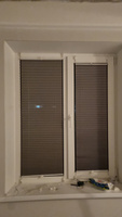 Жалюзи плиссе на окна и дверь горизонтальные, штора плиссе Decofest Плайн, цвет серый, ширина 45 см, высота 160 см #70, Ксения Л.
