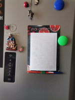 Блокнот планер отрывной магнитный на холодильник для записей в линейку "По списку" с держателем для ручки, LP Notes #8, Марина П.