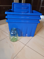 Набор контейнеров для хранения на колесиках, ящики для хранения 70л, 3шт, синий #104, Анастасия И.