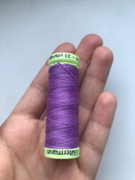 Нить Top Stitch для отстрочки, 30 м, 100% п/э, 291 лилово-сиреневый, Gutermann, 744506 #67, Ольга