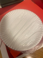 Одноразовые бумажные тарелки, картон, белые, для пиццы, д240 мм, 50 шт #2, Ana G.
