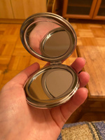 Зеркальце карманное круглое складное с голубыми блёстками #7, Анастасия О.