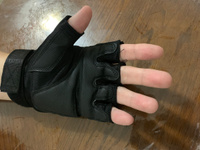 Тактические перчатки спортивные без пальцев черные XL для занятий на тренажерах для тяжелой и легкой атлетики, для турника и брусьев, качалки, воркаута, для фитнеса, для велоспорта и активного отдыха #27, Rashid R.