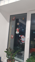 Новогодние наклейки на окна двусторонние для декора, для детей, украшения на стену и стекло, подарки на новый год 2024, рождественские снежинки #78, Ольга М.
