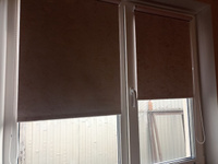 Рулонные шторы на окна Блэкаут Мэджик DOMLEGRAND 52*175 муссон. Рулонные жалюзи Blackout #66, Вероника А.
