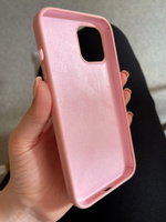 Силиконовый чехол для iPhone 12 Pro Max / Silicone Case DF на Айфон 12 Про Макс с бархатистым покрытием внутри, Розовый #45, Валерия В.