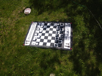 Шашки и шахматы Классика 2в1 Bondibon большая настольная развивающая игра ходилка в дорогу, игровое поле-коврик 130х93 см, подарок #3, Ксения Ш.