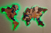 Карта мира настенная 160х85 украшение на стену интерьерное #65, Елена Г.