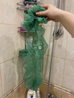 Мочалка губка сетка для тела 12х12х12 см ELCASA Зеленая, детская, массажная для ванной душа бани, для женщин подарок #43, Анастасия Г.