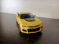 Машинка металлическая Chevrolet Camaro ZL1 2017 Шевроле Комаро Kinsmart 1:38 5399DKT инерционная, цвет Желтый #3, Андрей Б.