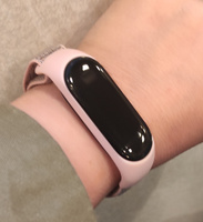 Нейлоновый ремешок для фитнес браслета Xiaomi Mi Band 5-6-7 / Спортивный браслет для умных смарт часов / Тканевый ремень для фитнес трекера на липучке / Светло-розовый #29, Яна В.