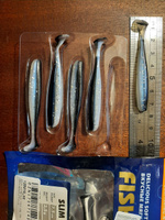 Силиконовая приманка для рыбалки AQUA - риппер FishingFever SLIM, длина - 7,5cm, вес - 2,5g, цвет - 044 (перламутрово-черный с блестками), 2 упаковки по 5 шт #2, Михаил М.