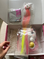 Подарочный набор "Единорог" в подарок для девочки на день рождения. Рюкзак с игрушкой, ожерелье и браслет, сережки и кольца, расческа, ободок, заколки, шарик. #77, Валентина П.