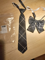 EmirGem Галстук Аниме  Галстук -2 шт: классический женский, для девочки школьный на резинке и аксессуар галстук бабочка, комплект в деловом офисном стиле #55, Гульмира Б.