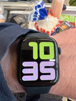 Гидрогелевая пленка для часов Apple Watch Series 7, 8, 9 (45mm) / Глянцевая защитная пленка с эффектом самовосстановления на смарт-часы Эпл Вотч 7, 8, 9 (45мм) / Комплект 3 шт. #50, Александр Ш.