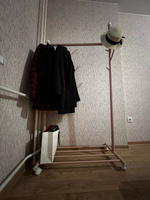 Напольная вешалка на колесиках, рейл, стойка для одежды и обуви AVIK #54, Тамари Н.