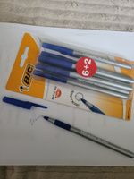 Ручка шариковая синяя, толщина линии 0,7 мм, BIC Round Stic Exact набор 8 шт #78, Наталья М.