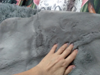 Коврик-шкура серый из искусственного меха 60х90 см / Декоративный пушистый коврик из шкуры В стиле IKEA / В гостиную В спальню как в Икея #75, Алла Г.