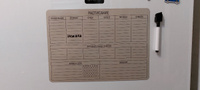 Магнитный планер-ежедневник с маркером на неделю, PaperFox, магнитная доска для рисования с поверхностью пиши-стирай на холодильник 21х30 см #34,  Павел