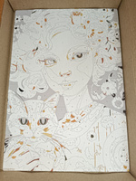 Картина по номерам маленького размера (холст на картоне) - Девушка с котиком #128, Алина