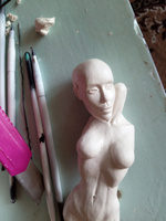 Пластилин скульптурный художественный модельный для лепки Гамма "Студия", белый, твердый, 1кг, пакет #11, Алёна Ф.
