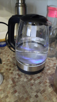 Чайник электрический MARTA MT-1098 стеклянный с подсветкой, черный жемчуг #2, Ольга М.