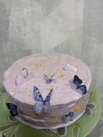 Вафельная картинка на торт БАБОЧКИ СИРЕНЕВЫЕ, украшение для торта и выпечки #54, Марина К.