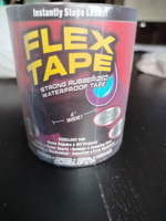 Клейкая лента Flex tape, водонепроницаемая, сверхпрочная изолента, герметик 10 см x 1,5 м черный #8, Мария М.