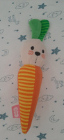 Мягкая игрушка погремушка для новорожденных малышей "Зайка Морковка" #100, Зарина Б.
