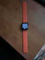 Ремешок для Apple Watch 38 / 40 / 41 mm Магнитный EcoLeather Link Orange #16, Андрей С.