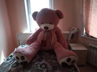 Большой плюшевый медведь Макс 250 см пудровый мишка с шарфиком мягкая игрушка медведь #8, Лебеденко М.