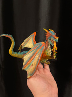 Фигурка животного Derri Animals Ледяной Дракон, для детей, игрушка коллекционная декоративная, 84116, 9х19х13 см #73, Мария П.
