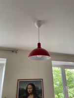 Декоративный подвесной светильник из металла, Е27, IP20, красный #7, Олеся С.