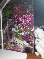 Картина по номерам на картонной основе LORI Любимый котик 38х28,5 см, антистресс в подарок #36, Анастасия З.