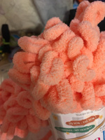 Пряжа для вязания Ализе Пуффи (Alize Puffy) цвет №529 розовый коралл комплект 3 мотка, 100% микрополиэстер, 3 х 100 г, 3 х 9 м #73, Людмила Б.