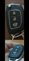 Кнопки автомобильного ключа зажигания для Hyundai Solaris Elantra ix35 Santa Fe i40 / Хендай Солярис Элантра Сфнта Фэ - 1 штука (для 3-х кнопочного ключа) #5, Юрий К.