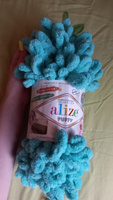 Пряжа для вязания Ализе Пуффи (Alize Puffy) цвет №490 темно-мятный, комплект 3 мотка, 100% микрополиэстер, 3 х 100 г, 3 х 9 м #80, Кирилл А.