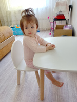 Детский стол и стул из дерева MEGA TOYS Прямоугольный комплект деревянный белый столик со стульчиком / набор мебели для детской комнаты рисования и кормления малышей / подарок на 1 годик #34, Дарья Б.