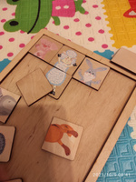 Развивающая деревянная игра пазл для малышей "Зоопарк" (развивающие пазлы для маленьких, подарок на день рождения, для мальчика, для девочки) Десятое королевство #91, Анна М.