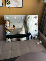 Гримерное зеркало GM Mirror 90см х 70см, без рамы, 11 ламп / косметическое зеркало #3, Татьяна Б.