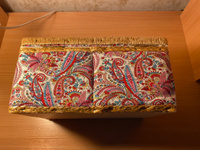 Шкатулка для рукоделия "Турецкий огурец" с органайзером, розовая #3, Алина