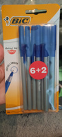 Ручка шариковая синяя, толщина линии 0,7 мм, BIC Round Stic Exact набор 8 шт #86, Татьяна З.