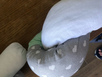 Бортик коса из хлопка 220 см. в детскую кроватку для новорожденного. Мятный, белый, серый. "Мятные сны" #24, Екатерина Ш.