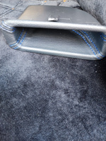 Ручка-кармашек обивки водительской с эко коже с синей строчкой двери Лада Гранта/Калина-2 #102, Сергей С.