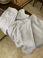 Набор для бани и сауны женский махровый Bio-Textiles (полотенце-накидка, чалма, рукавица), 3 предмета, 100% хлопок, цвет: светло-серый, размер XL-3XL #14, Ирина Б.