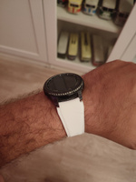 Силиконовый ремешок Twill Texture для часов Samsung Galaxy Watch 46 мм - белый #5, Илья А.