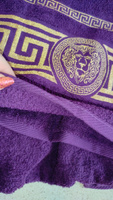 Вышневолоцкий текстиль Полотенце для ванной, Хлопок, 70x130 см, фиолетовый #99, Ольга В.