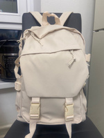 Рюкзак бежевый / молочный / рюкзак мужской / рюкзак женский / рюкзак унисекс / рюкзак школьный / городской / туристический / спортивный / рюкзак для ноутбука / для работы / для поездок / водоотталкивающая ткань / Beauty Bag #13, анна К.